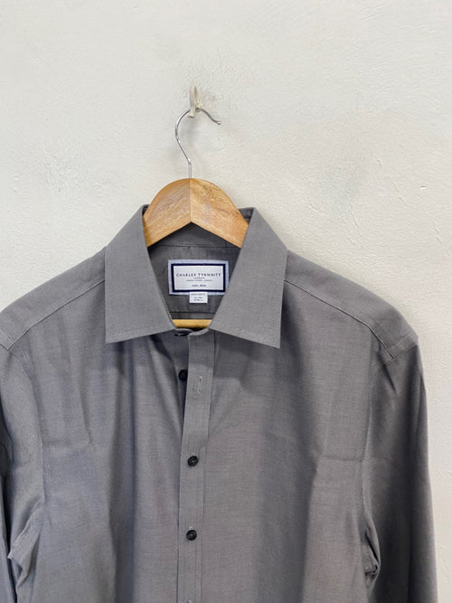 Classic Charles Tyrwhitt Shirt 16" Grey smart formal GL568