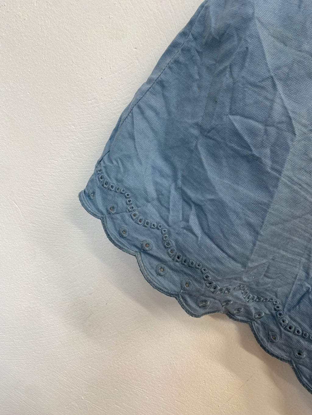 Stunning SEE BY CHLOÉ Dress linen broderie Uk 10 Light Blue SD553