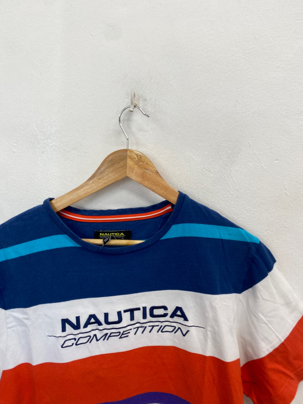 Classic Nautica T-Shirt UK L Multicolor striped GL568