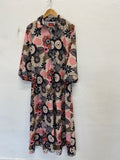 Stunning Zenobia Italian Maxi Dress UK 14 Beige orange floral MH569