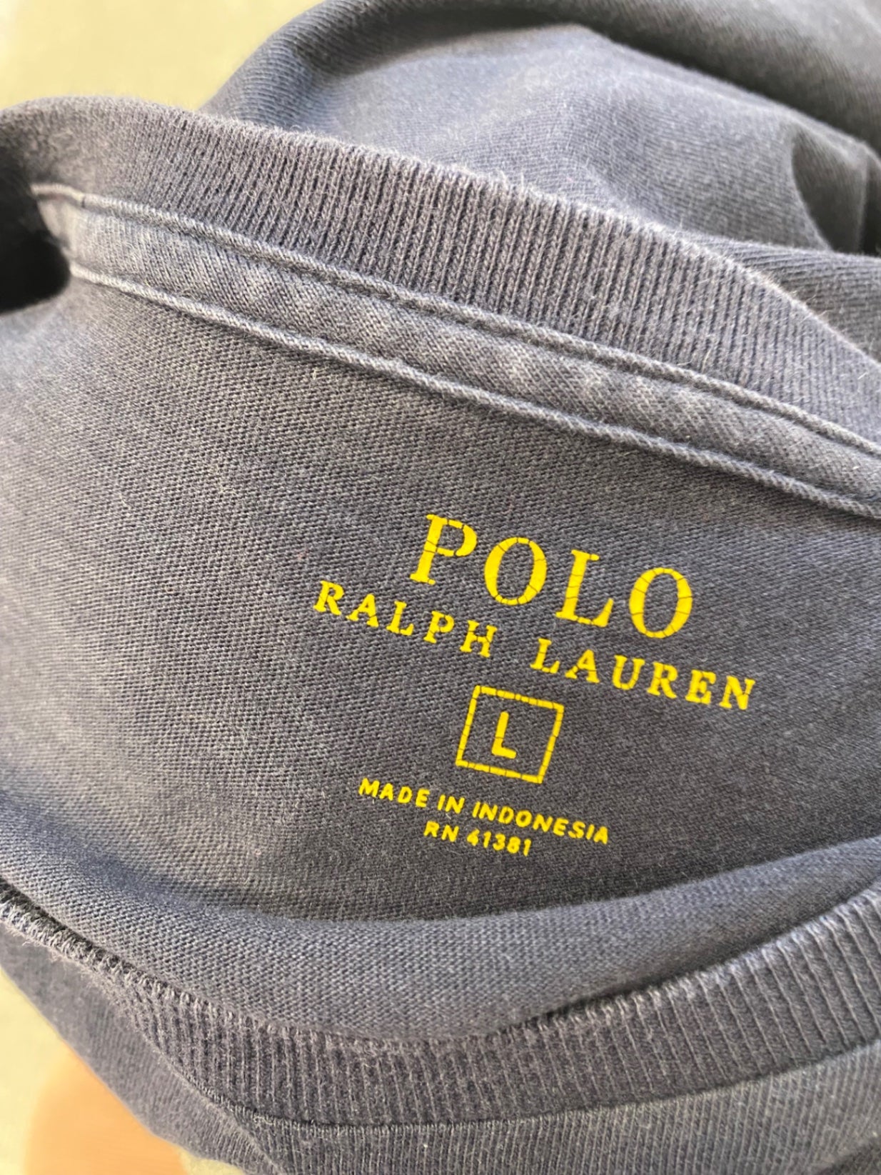 Classic Polo Ralph Lauren T-Shirt UK L Navy GL568