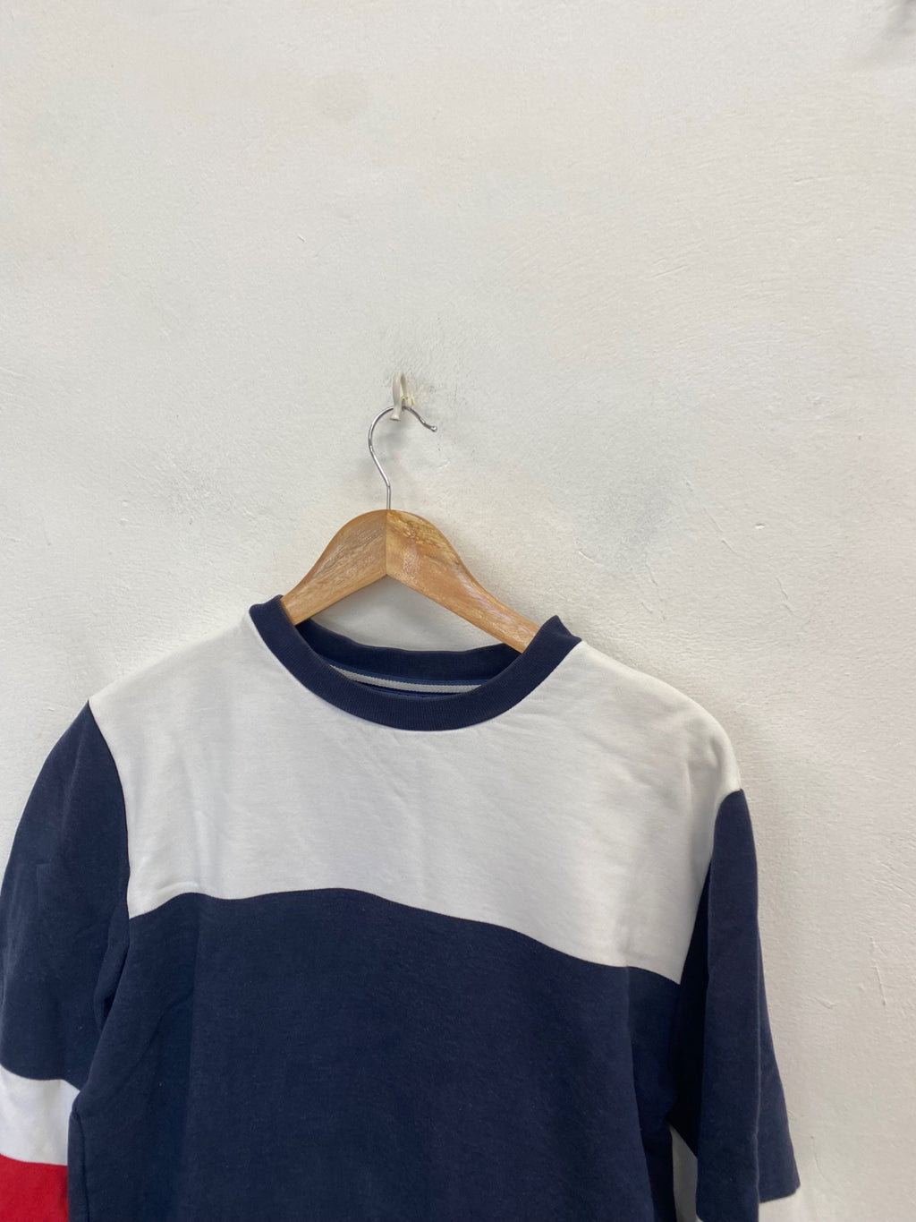 Classic Tommy Hilfiger Sweatshirt vintage fit UK M Navy red GL568