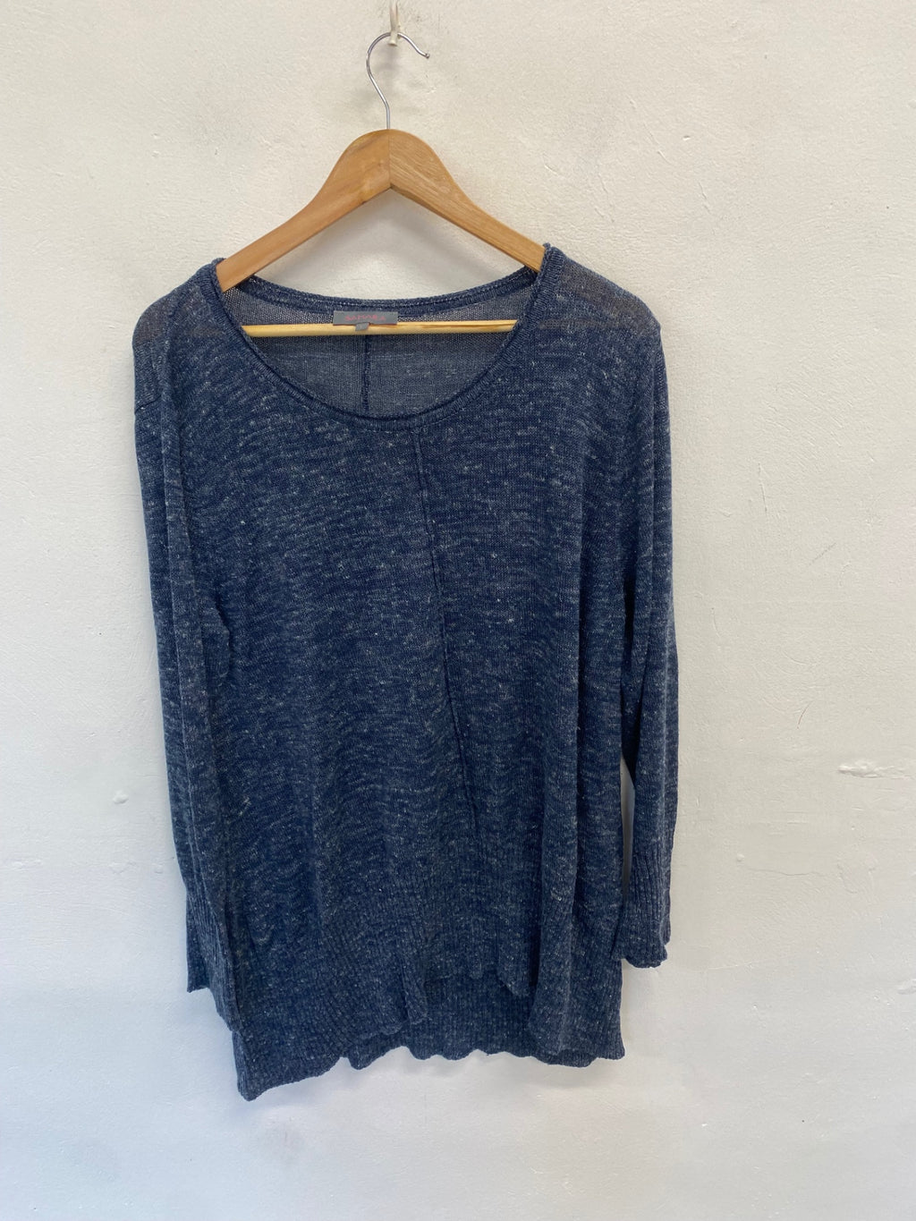 Stunning Sahara Longline jumper knit UK 12 Dark blue SO560