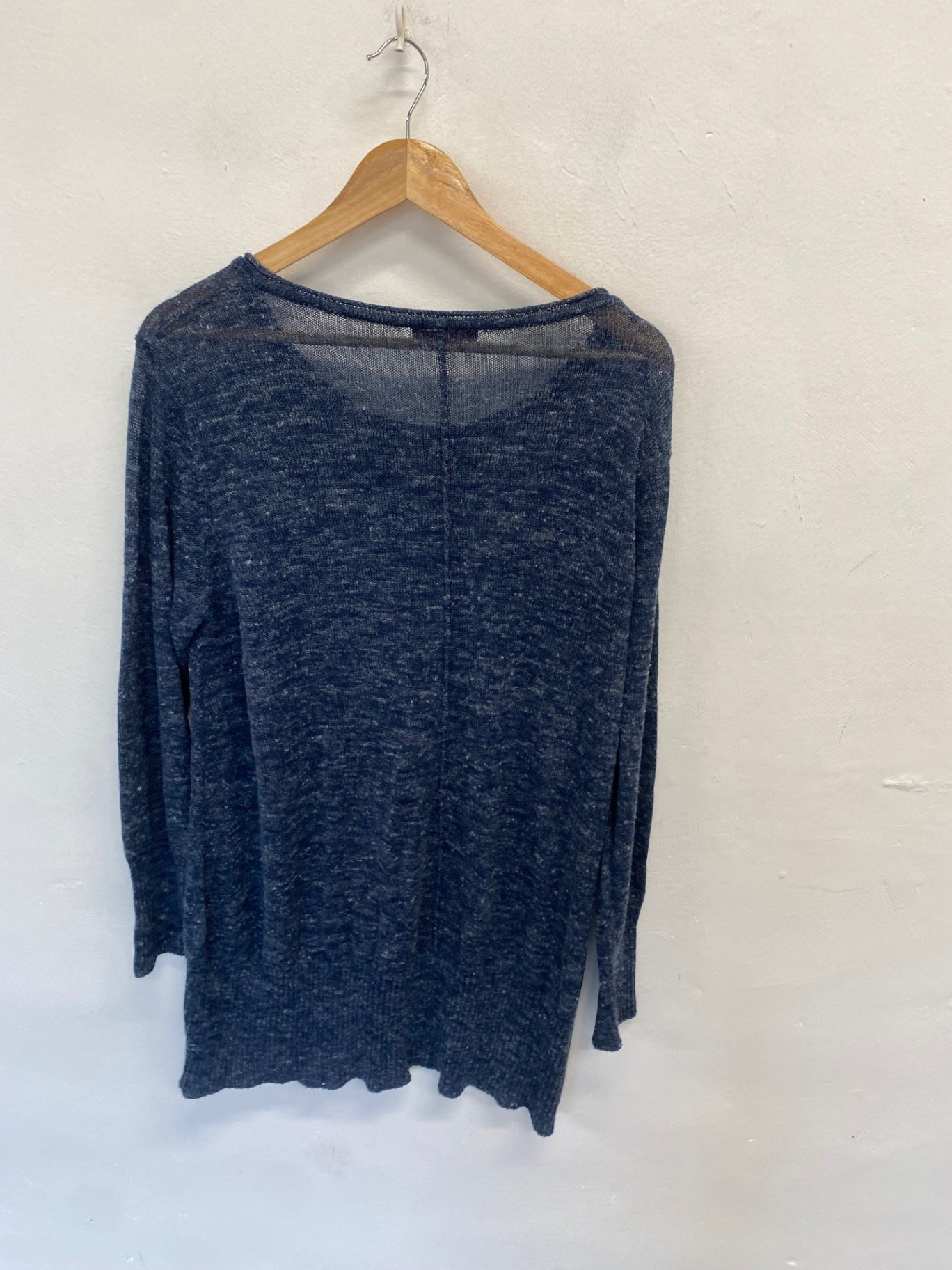 Stunning Sahara Longline jumper knit UK 12 Dark blue SO560
