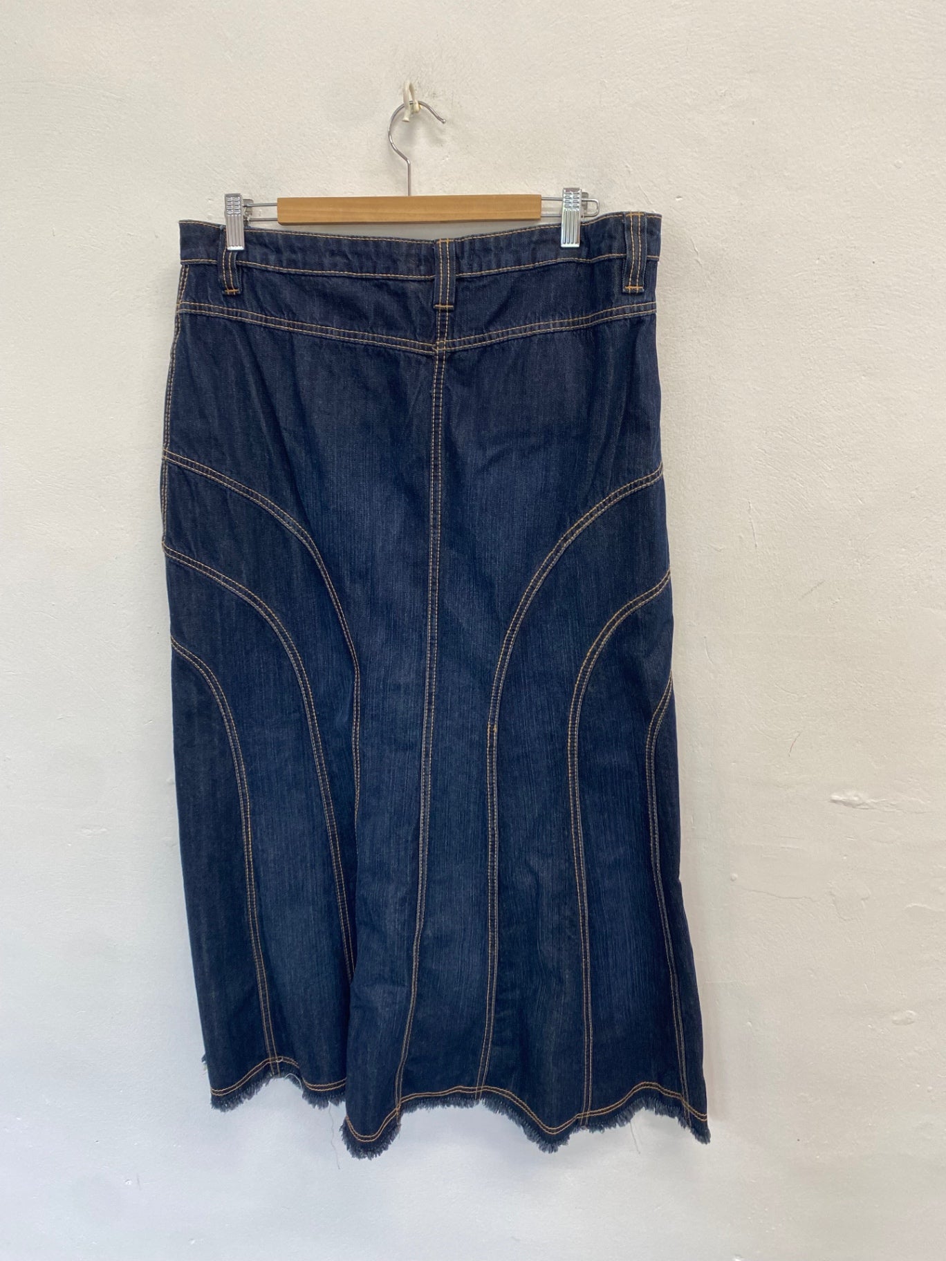 Stunning Rogers+Rogers Skirt Y2K UK 18 Navy Midi NC570