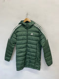 Classic Adidas Longline jacket UK S Green puffer duck down NC570