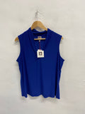 Stunning Anne Klein Sleeveless Top slinky UK 20 Blue NC570