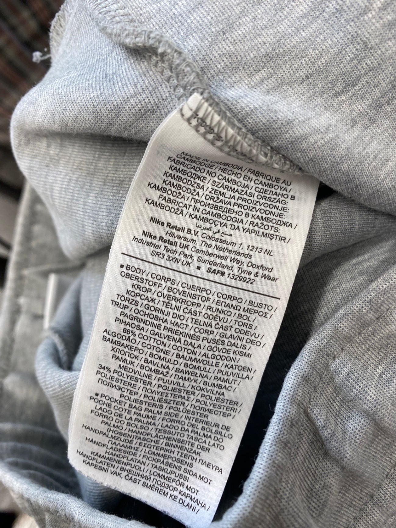 Classic men’s Nike tech zip Joggers UK S Grey NC570
