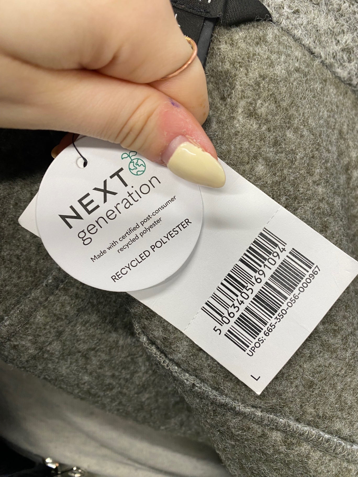 Stunning Next Peacoat UK 12-14 Grey cosy new NC570