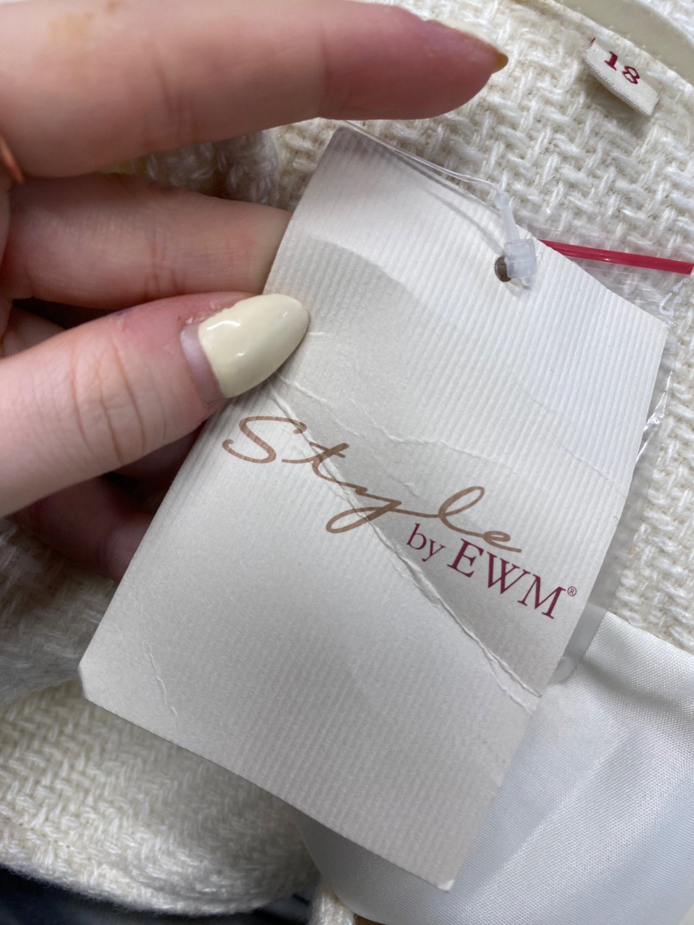 Stunning Style by EWM Peacoat UK 18 Cream wool blend NC570