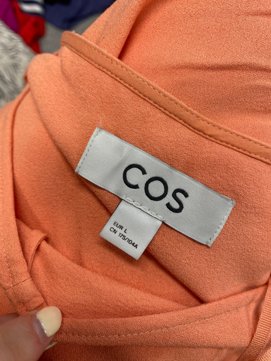 Stunning COS kaftan oversized Long dress UK 14 Coral/Peach NC570