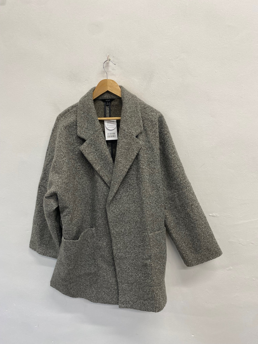 Stunning Next Peacoat UK 12-14 Grey cosy new NC570