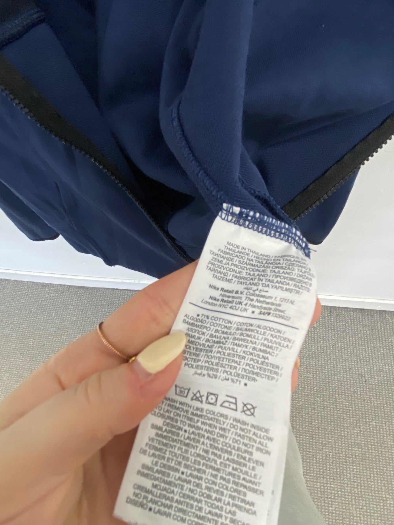 Classic Nike tech Hoodie UK M Navy Blue NC570