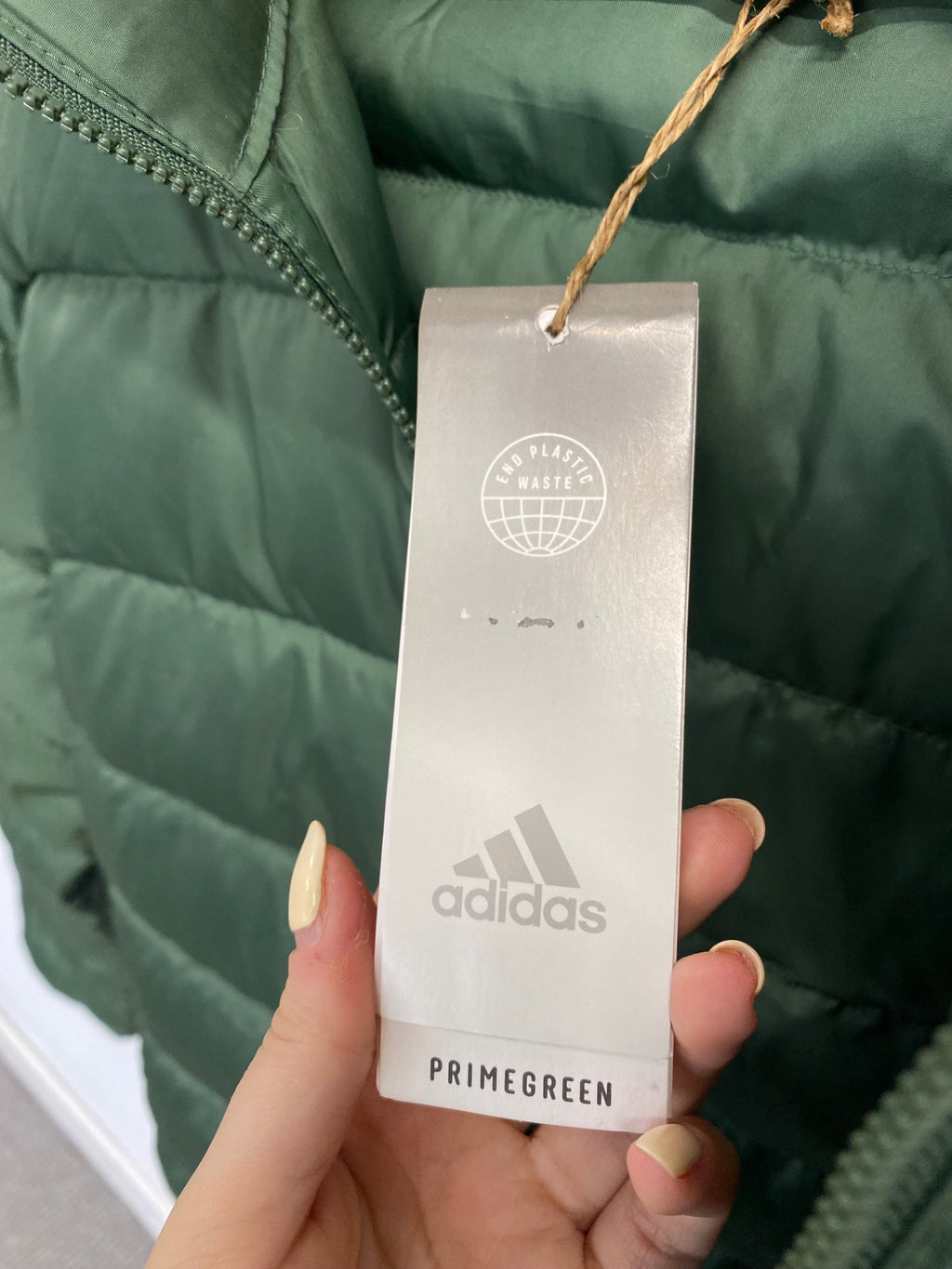 Classic Adidas Longline jacket UK S Green puffer duck down NC570