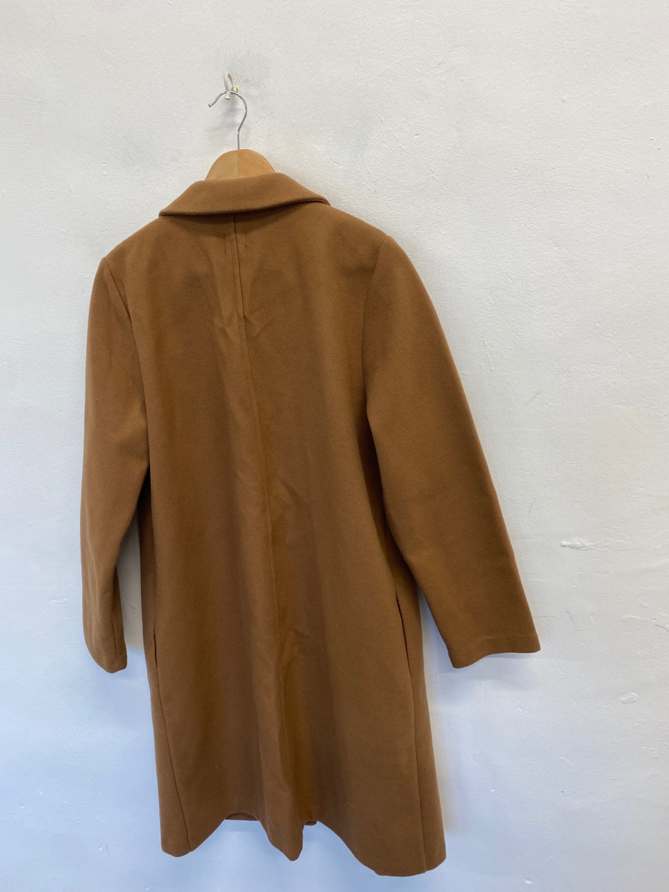 Stunning Zara Peacoat UK 16 Brown longline CM571