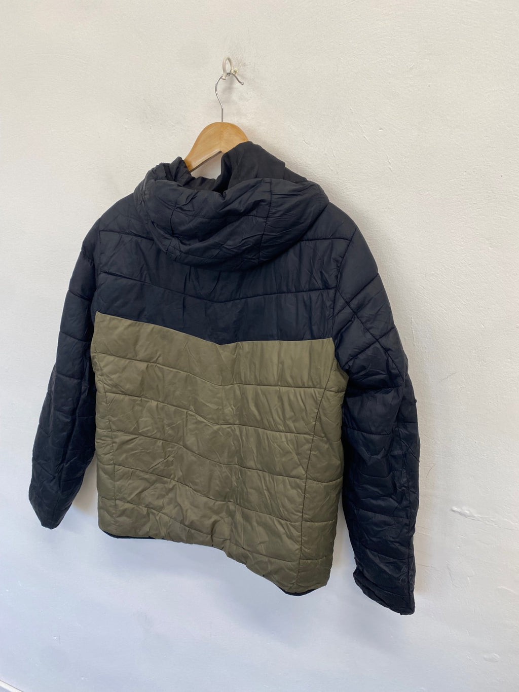 Classic Red Herring Puffer Jacket UK M Black khaki CM571