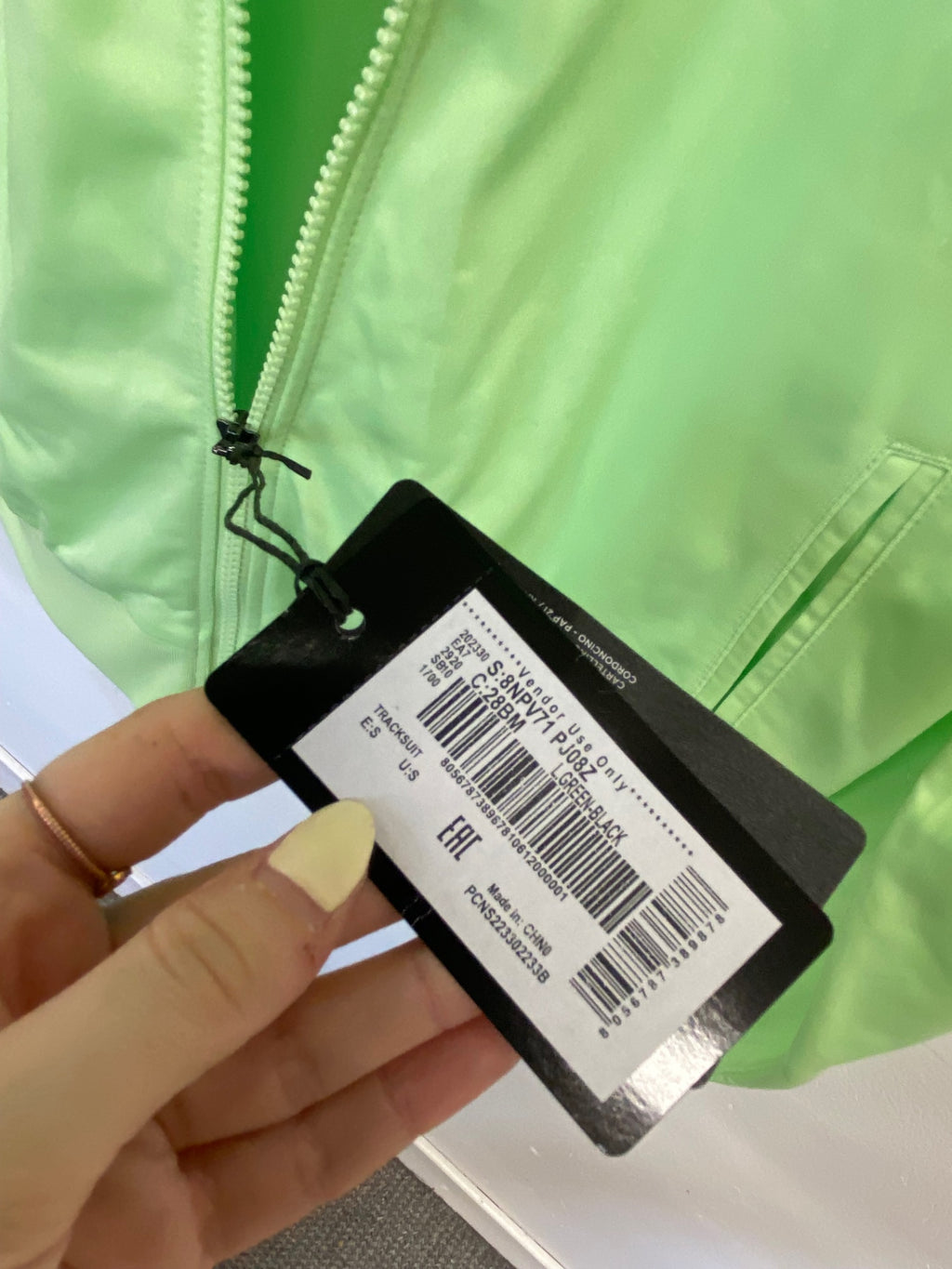 Stunning Emporio Armani EA7 Track Jacket UK S Neon Green NC570