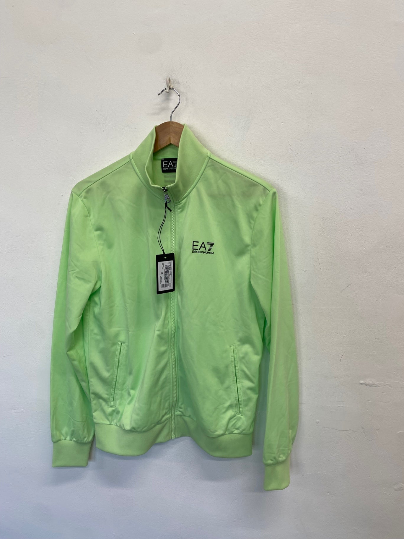 Stunning Emporio Armani EA7 Track Jacket UK S Neon Green NC570