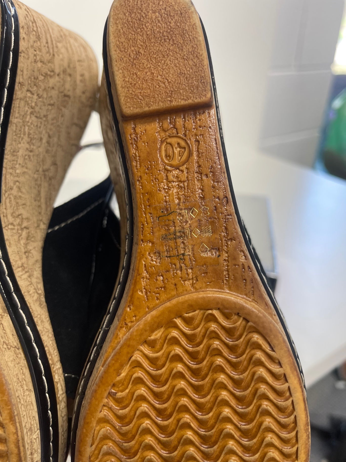Fabulous adesso Wedge summer Sandals Uk7 Black CW571