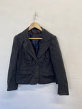 Fabulous Next Blazer UK 16 Black striped CM571