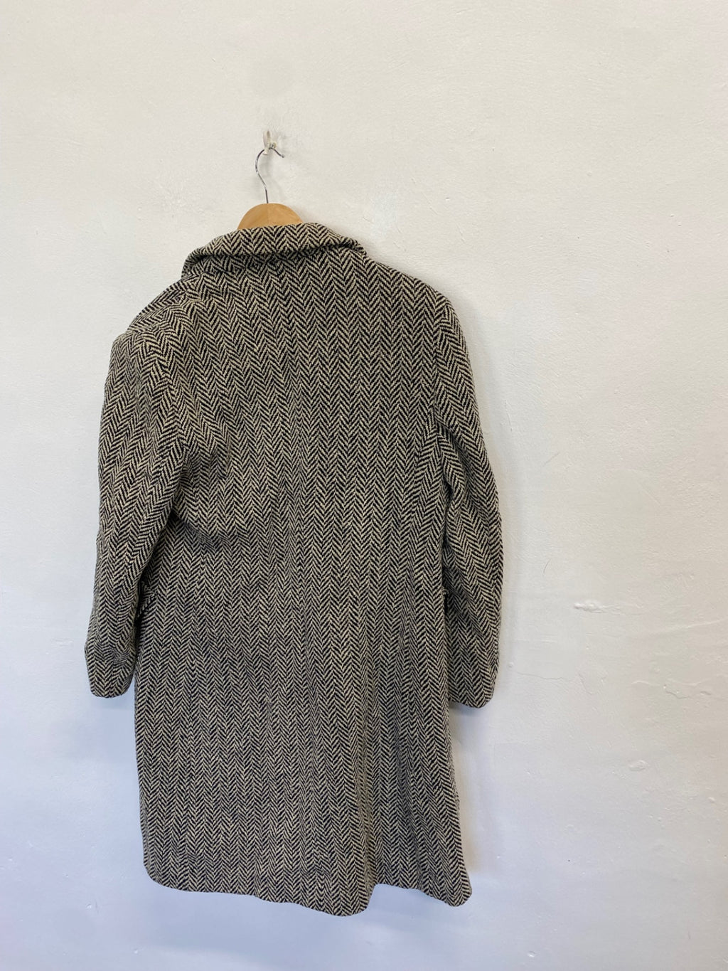 Fabulous Marks & Spencers Trench Coat wool blend UK 16 Beige and Black CM571