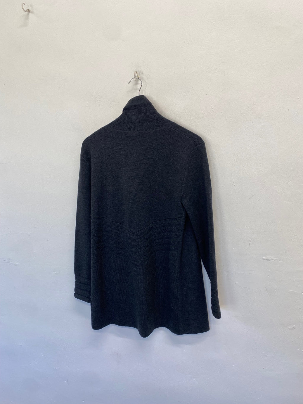Fabulous Jigsaw Knit wool cardigan UK 12 Grey CM571