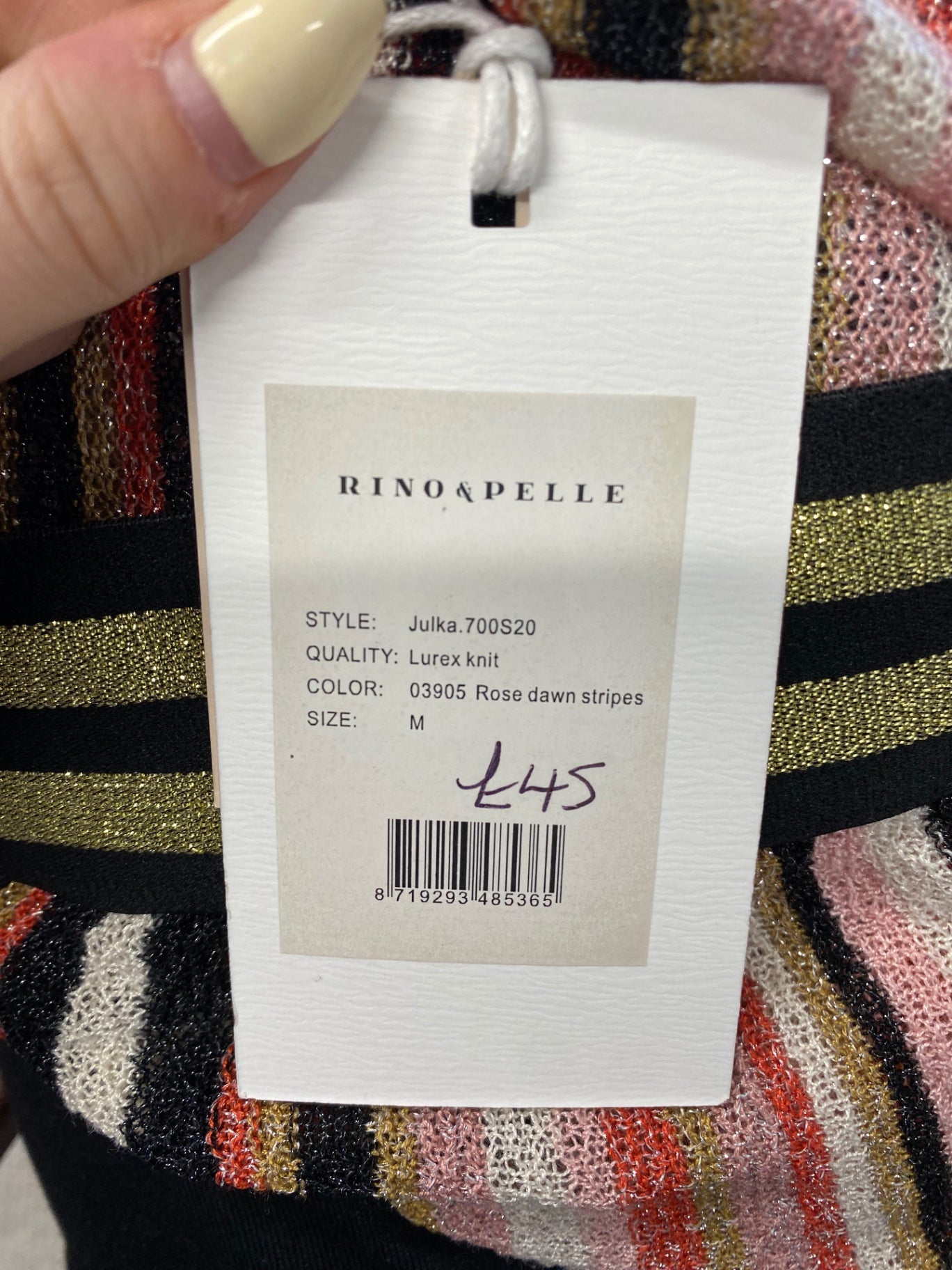 Fabulous Rino & Pelle Midi Skirt UK 10/12 Metallic stripe CM571