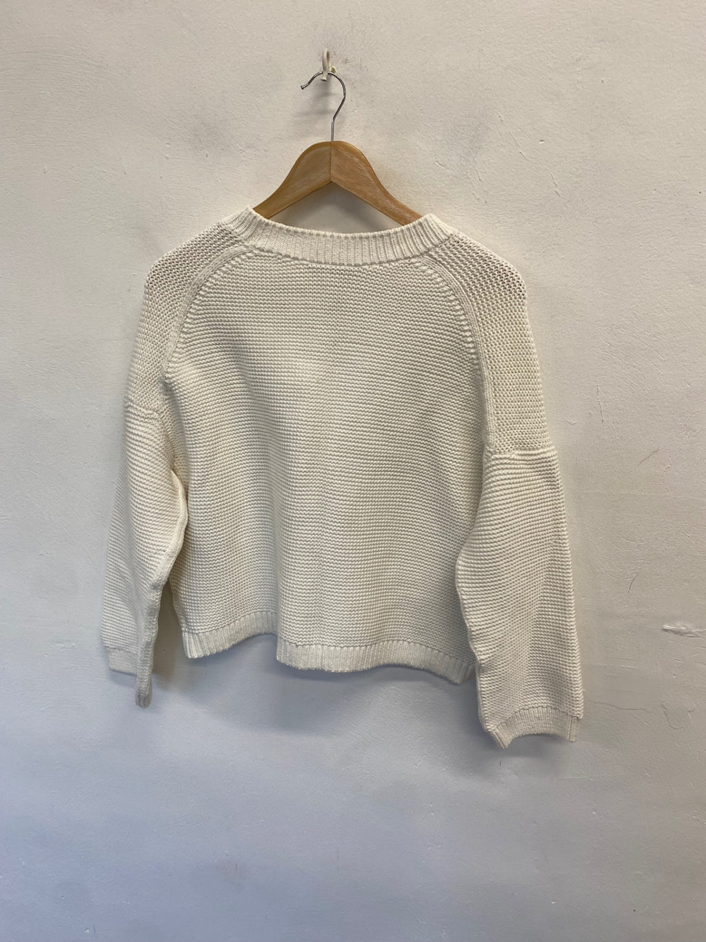 Fabulous The White Company Knit jumper cotton UK 12 Cream CM571