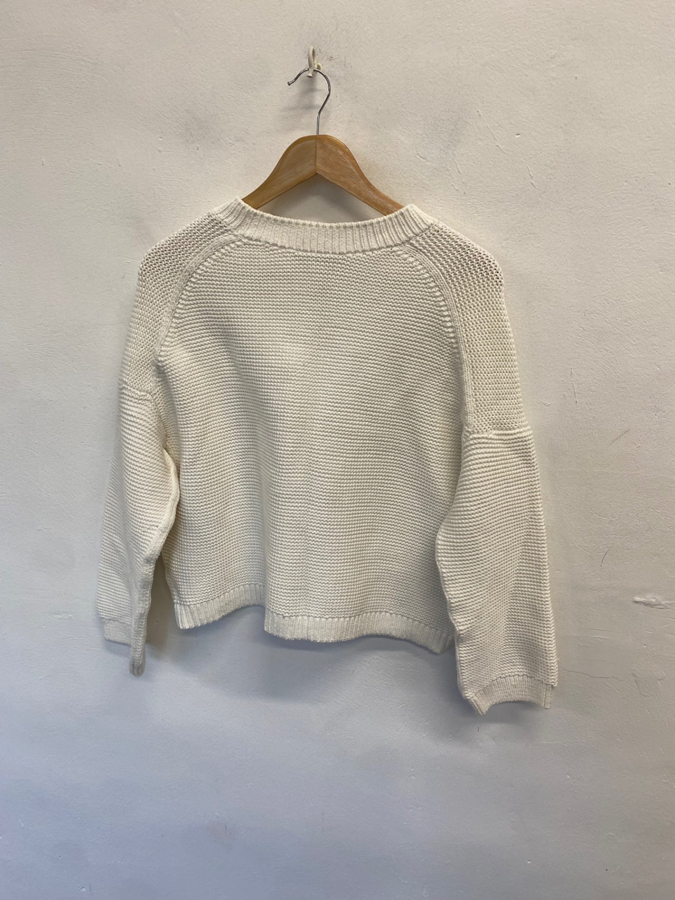 Fabulous The White Company Knit jumper cotton UK 12 Cream CM571