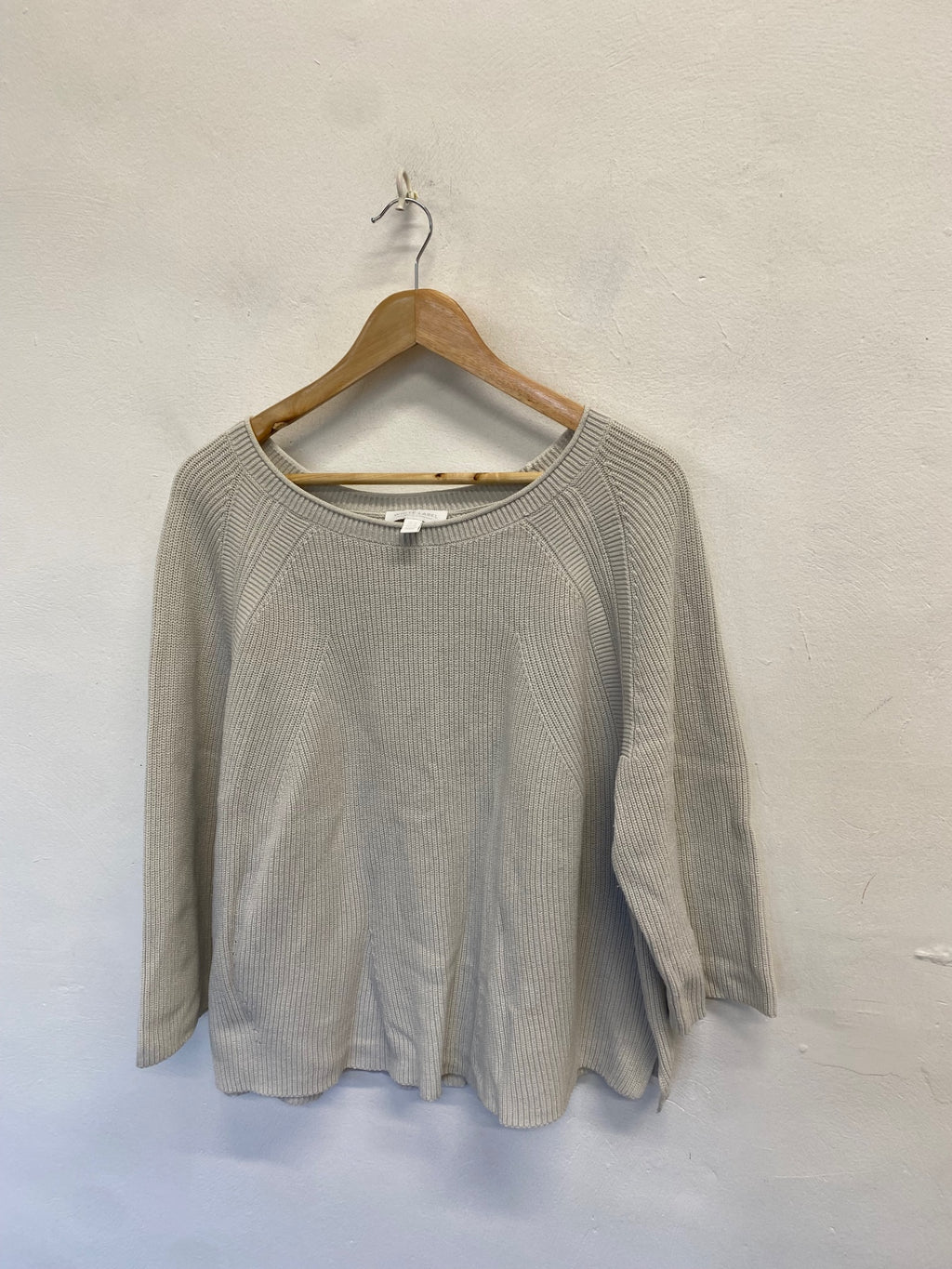 Fabulous The White Company Knitted jumper UK 14 Beige cotton CM571