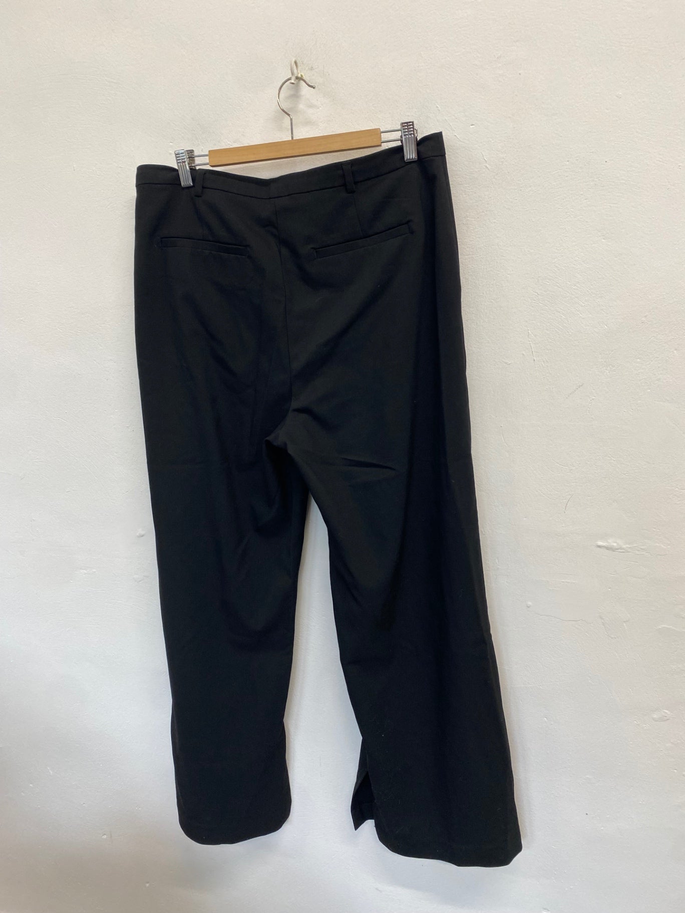 Fabulous Next Wide leg trousers UK 16 Black office CM571