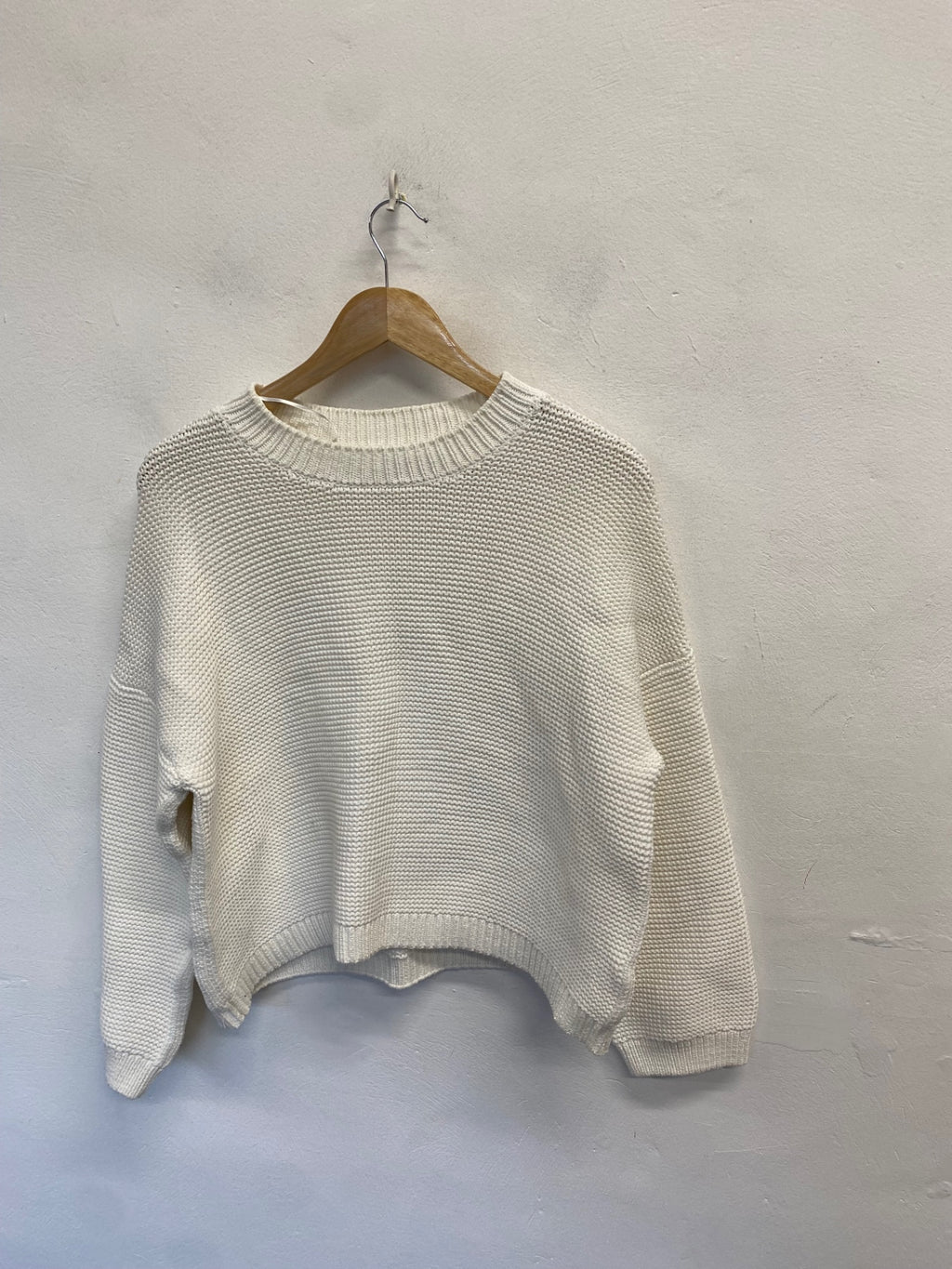 Fabulous The White Company Knit jumper cotton UK 12 Cream CM571