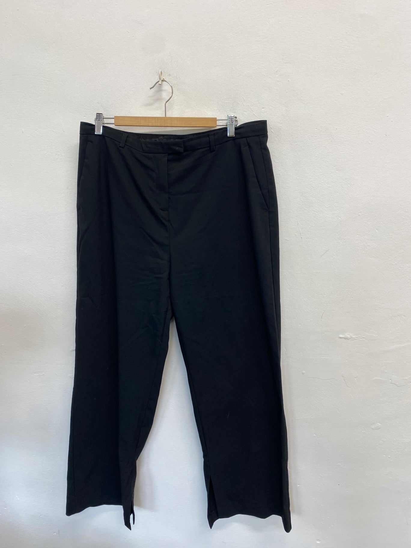 Fabulous Next Wide leg trousers UK 16 Black office CM571
