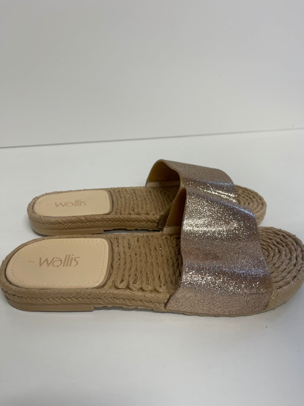 Fabulous Wallis glitter summer  Slides Uk7 Gold CM571