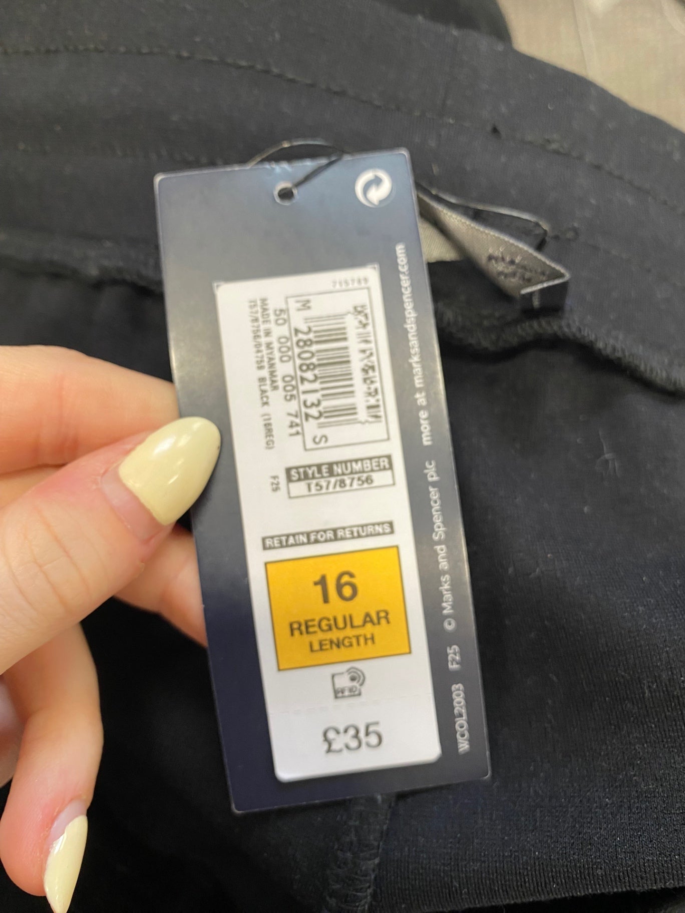 Fabulous M&S Collection Wide leg trousers UK 16 Black side stripe CM571