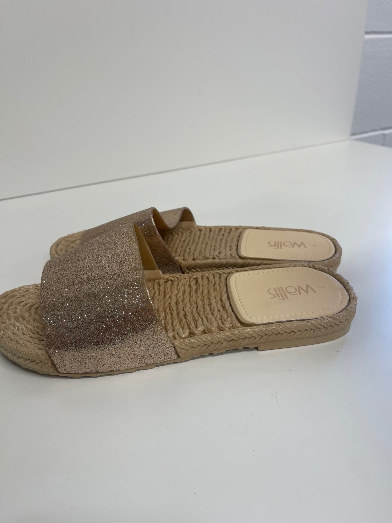 Fabulous Wallis glitter summer  Slides Uk7 Gold CM571