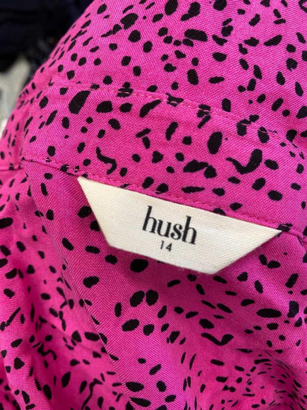 Fabulous Hush Midi Dress Kensington UK 14 Pink spotted CM571