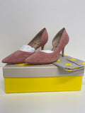 Fabulous Boden Sophia suede court Heels Uk7.5 Pink rose CW571