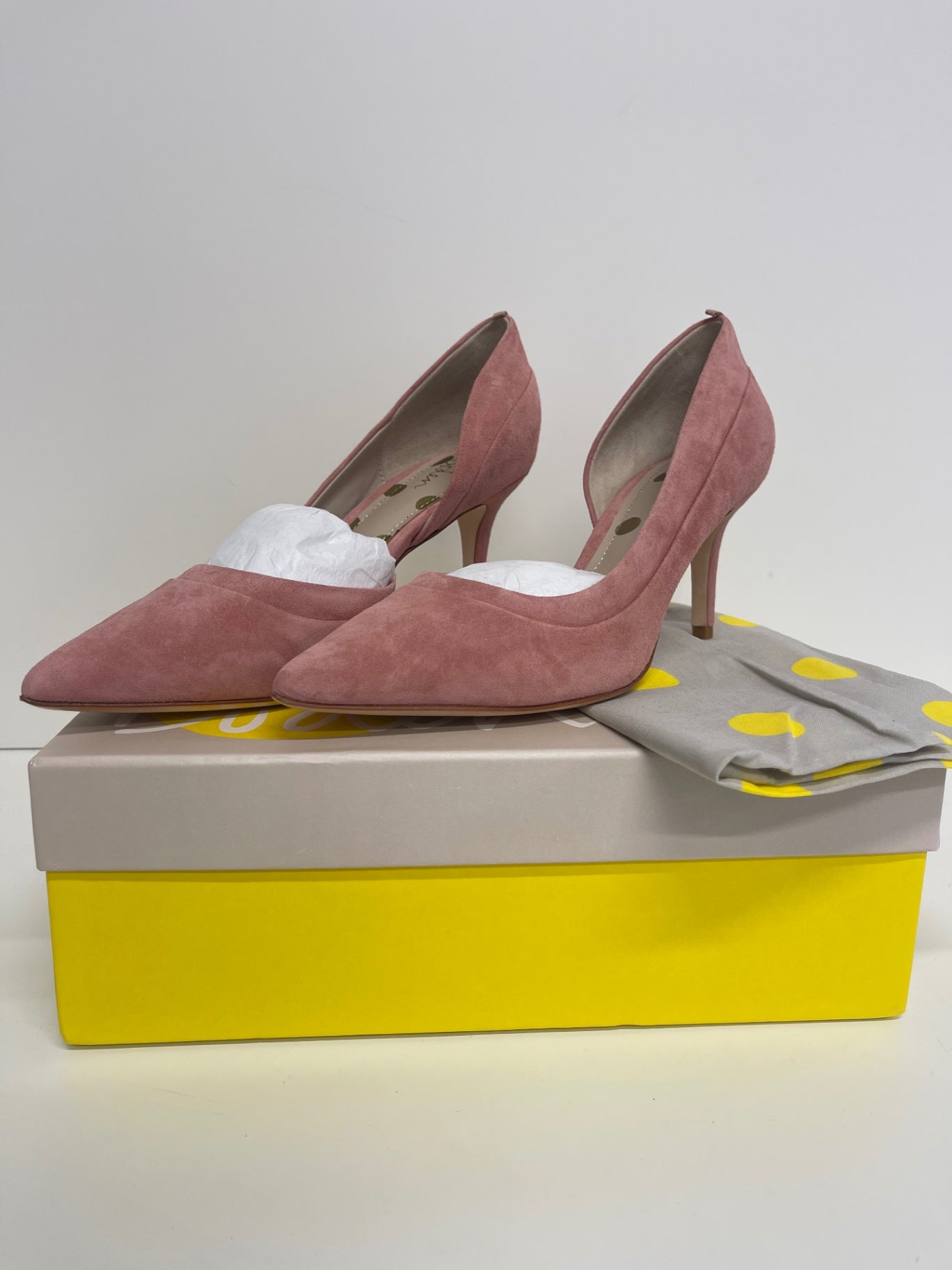 Fabulous Boden Sophia suede court Heels Uk7.5 Pink rose CW571