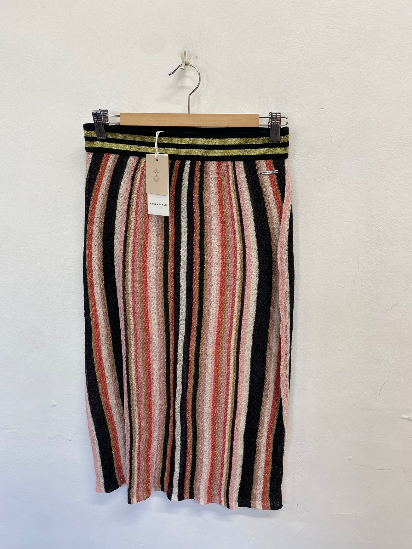 Fabulous Rino & Pelle Midi Skirt UK 10/12 Metallic stripe CM571