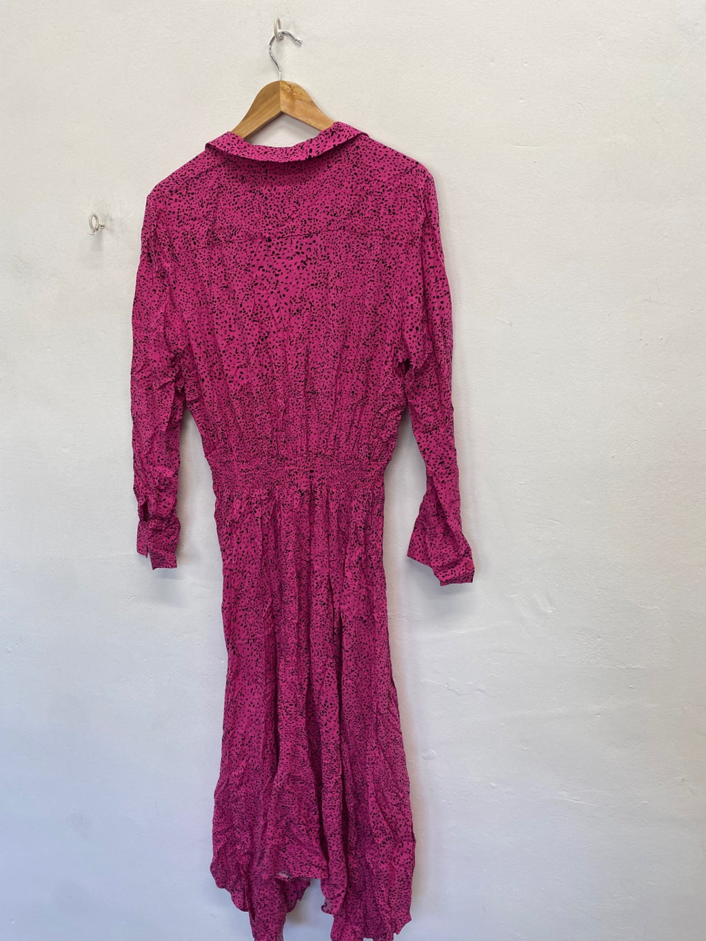 Fabulous Hush Midi Dress Kensington UK 14 Pink spotted CM571