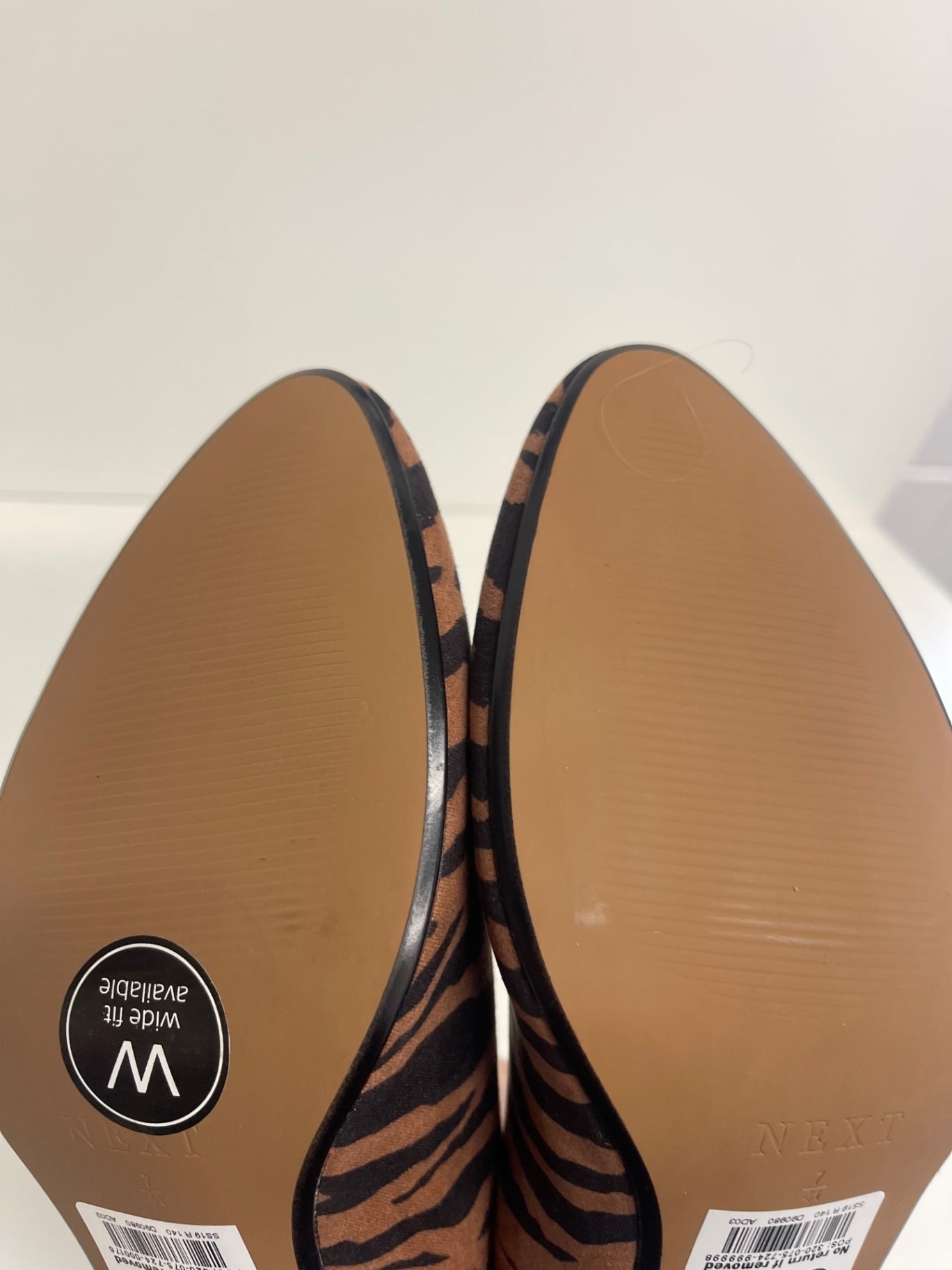 Fabulous NEXT Animal print zebra Court Uk7 Brown CW571