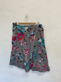 Fabulous Monsoon Midi Skirt UK 14 Grey floral CM571