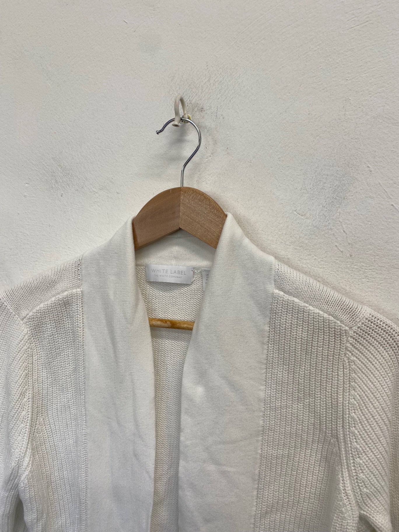 Fabulous The White Label Company Cardigan UK 14 White knit cotton CM571