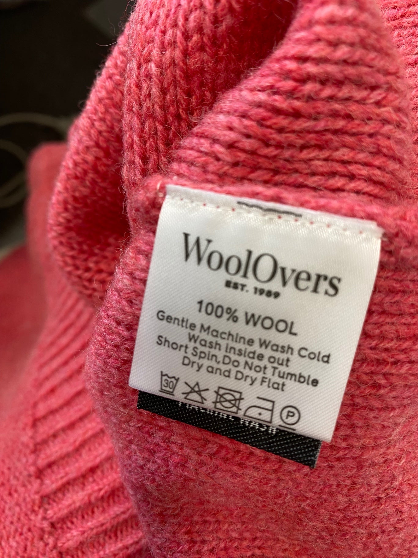 Fabulous WoolOvers Knitted jumper wool UK 12-14 Multicolor striped CM571