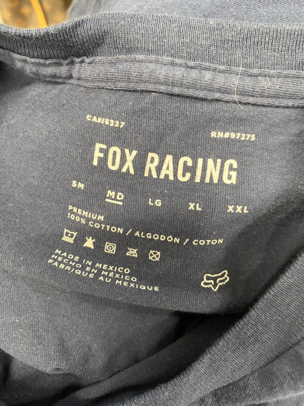 Classic Fox Racing T-Shirt UK M Navy blue CM571
