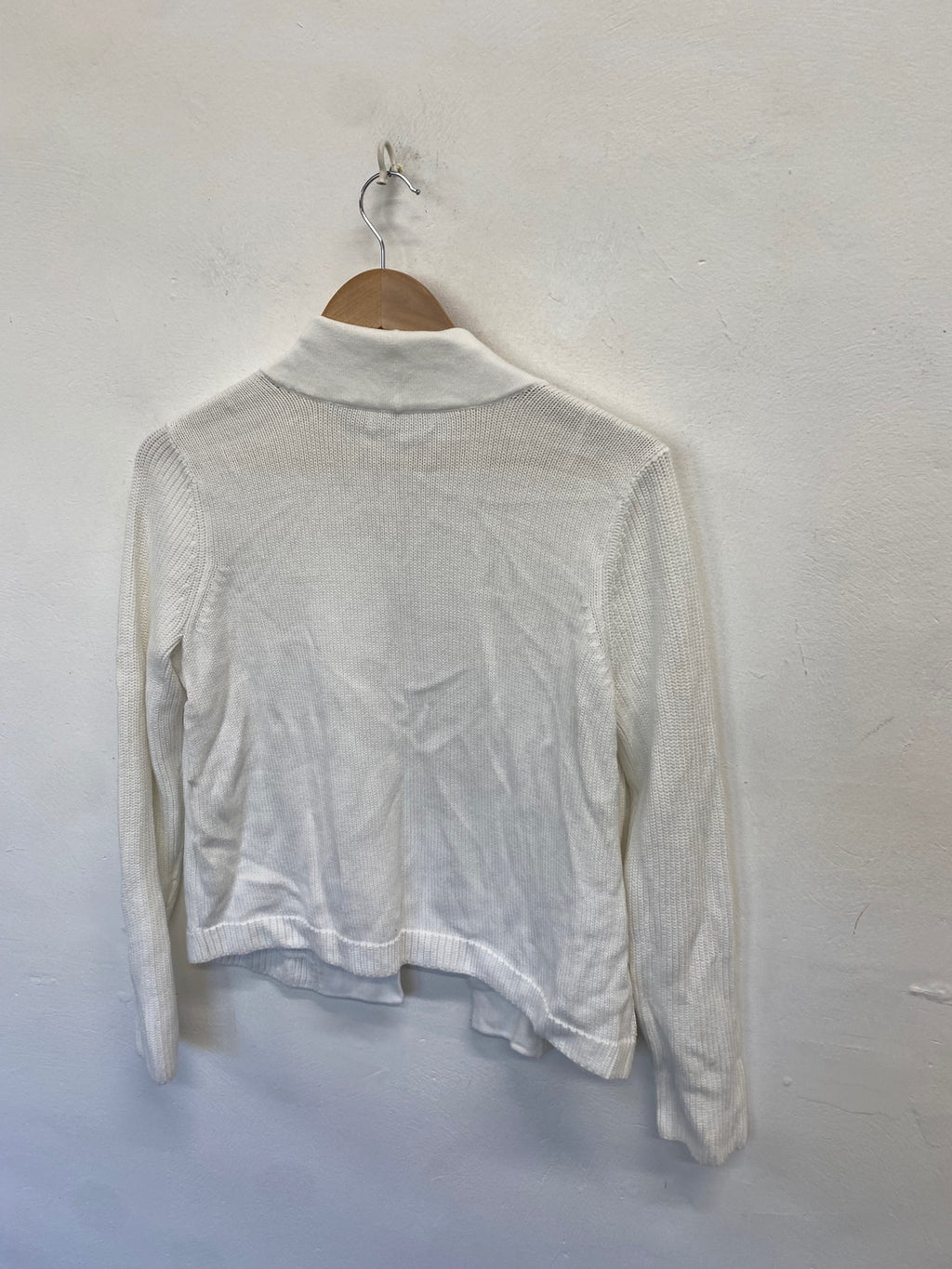 Fabulous The White Label Company Cardigan UK 14 White knit cotton CM571