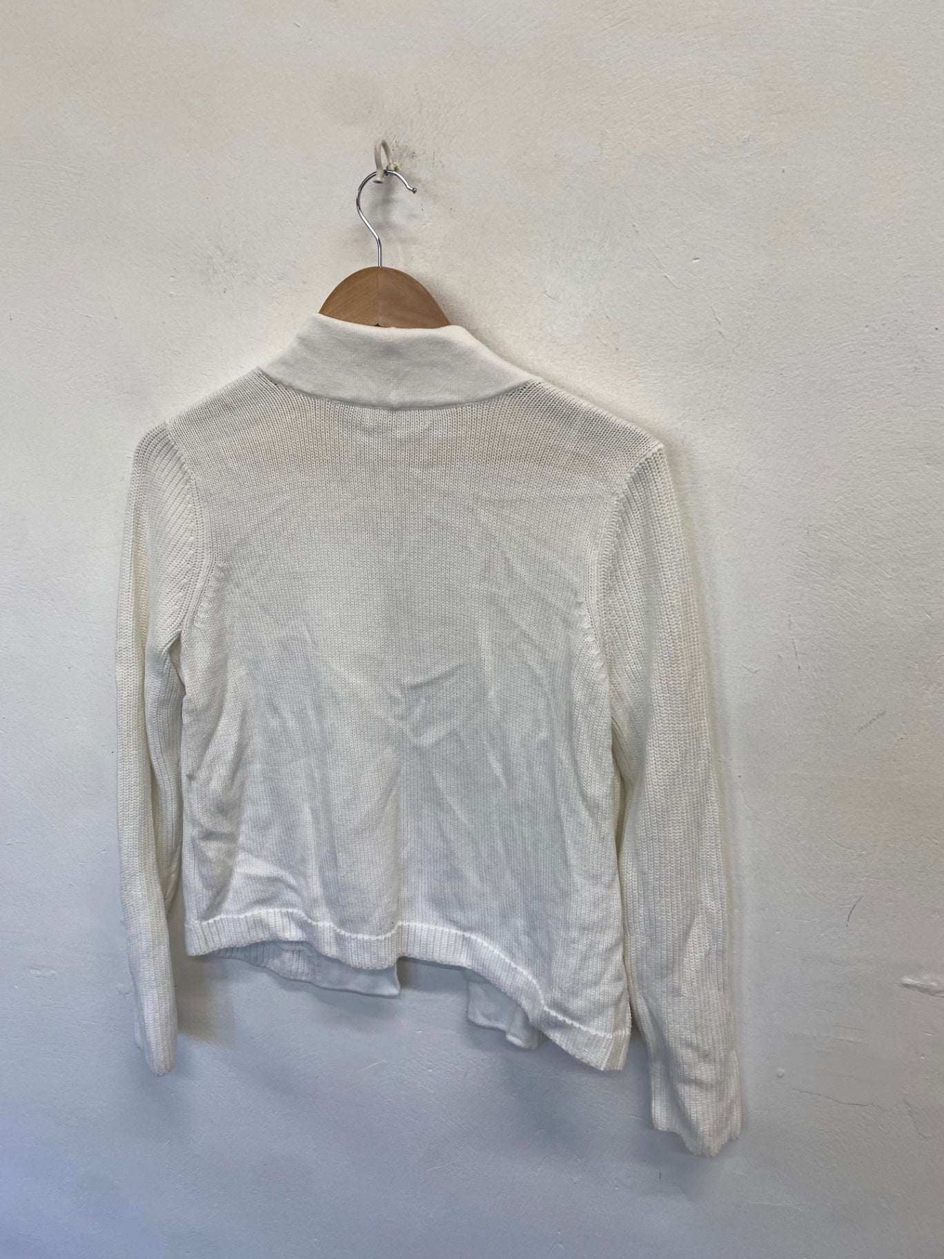 Fabulous The White Label Company Cardigan UK 14 White knit cotton CM571