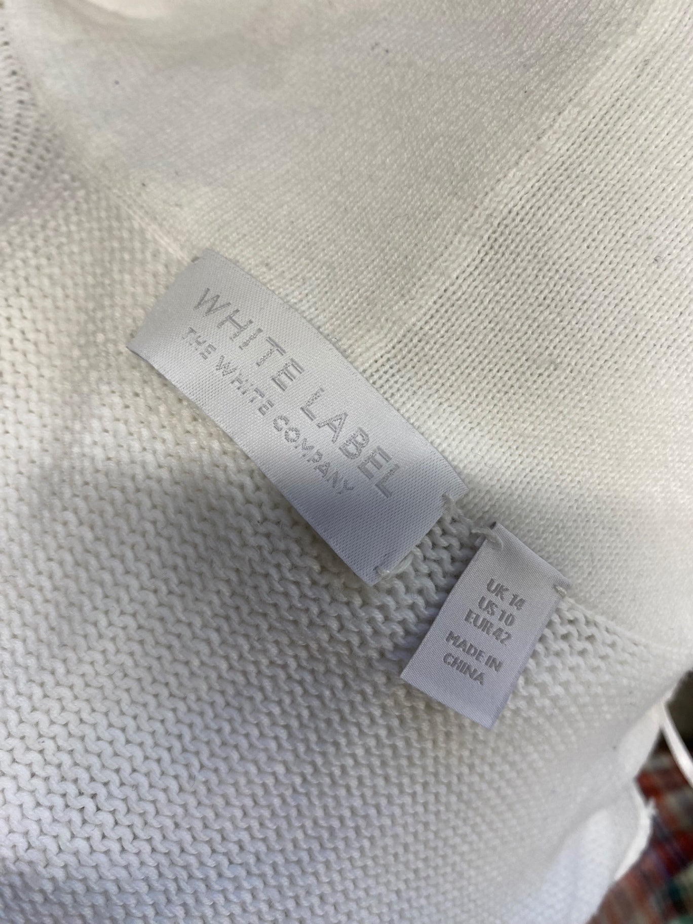 Fabulous The White Label Company Cardigan UK 14 White knit cotton CM571