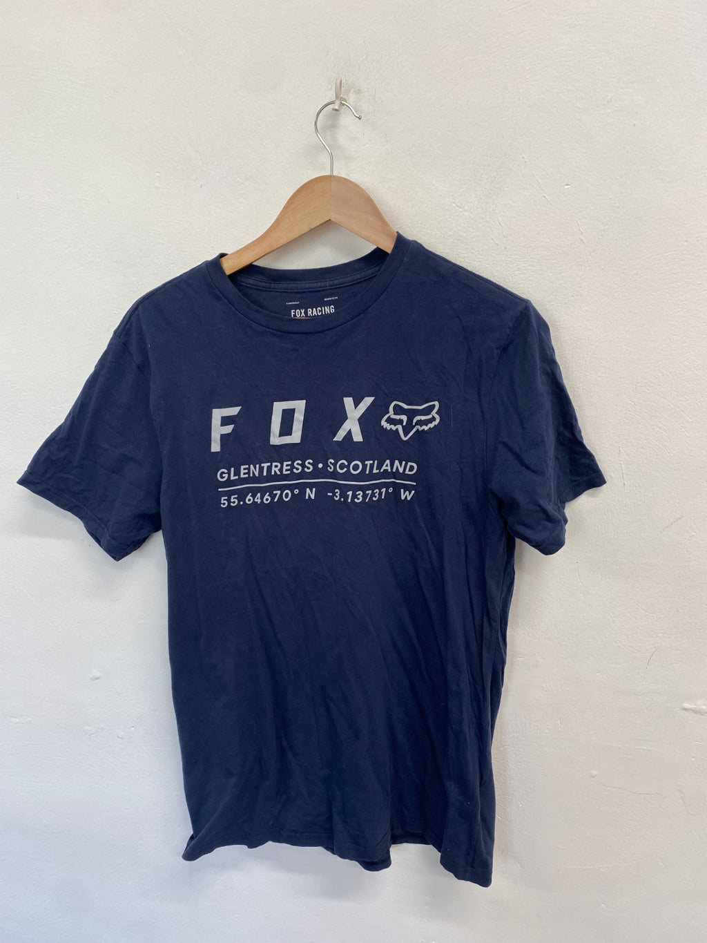 Classic Fox Racing T-Shirt UK M Navy blue CM571